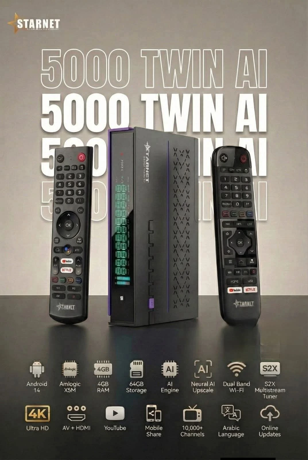 احدث سوفت وير لاجهزة ستار نت 4k star net 5000 توين اصدار 3.2.6 برابط مباشر بتاريخ اليوم